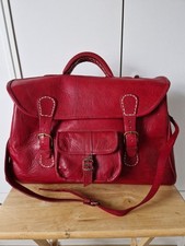 Large Vintage Red Leather