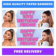 ARIANA GRANDE Personalised Birthday Banner - Ariana Grande Birthday Party Banner