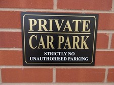 PRIVATE CAR PARK STRICTLY NO