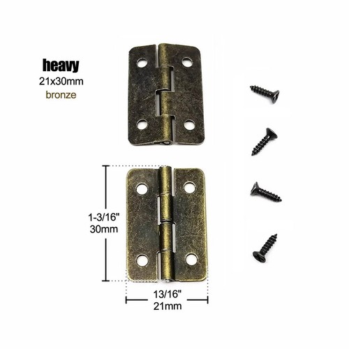 12x mini antique brass - 12x, hinges
