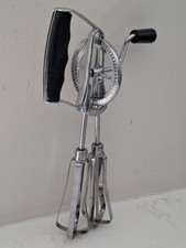 Vintage Rotary Whisk Egg Beater Hand Retro Kitchenalia Hong Kong Stainless Steel