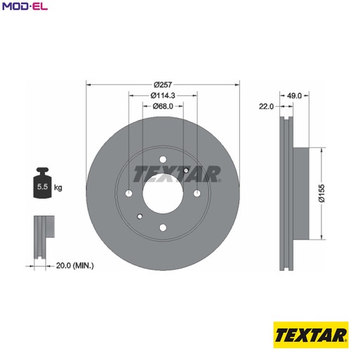 Brake disc 92056300 for - 2x,