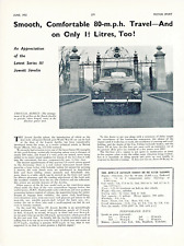 Jowett Javelin series 111 HKU 638 Bradford 1 side and bit  article 1953 A