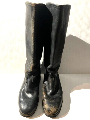 Vtg mens black leather - leather, tall