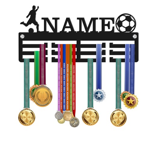 Personalised football medal - football,