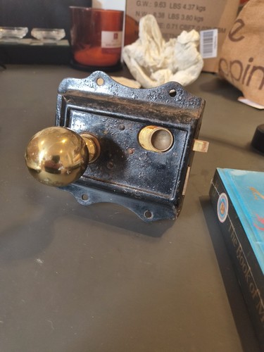Victorian rim latch lock door - victorian,