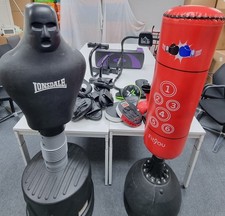 Lonsdale Freestanding Punch Bag and FitYou Training Bundle with Gloves