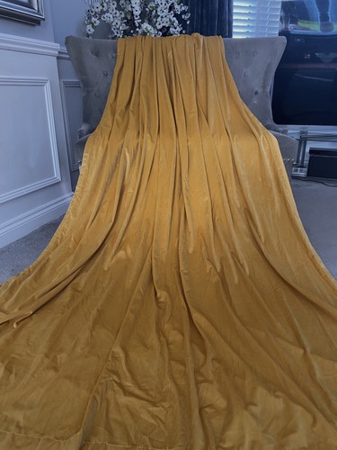 Gold soft velour - velour, lined