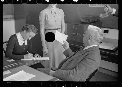 1930s office meeting - office,
