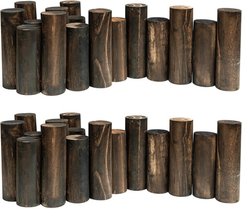 Wood garden edging natural - wood,