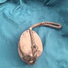 Vintage Wooden Pulley Block Rope Nautical Ship Marine Sailing Etc