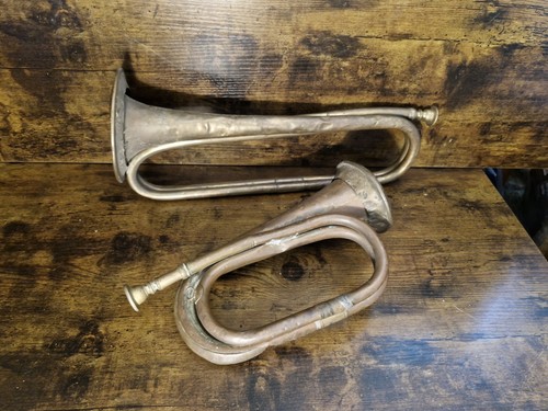 Two antique vintage brass - two,