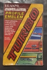 Retro 1980s Red Branyl Turbo Car Badge Max Power Saab Fiat Ford Vw Renault Audi
