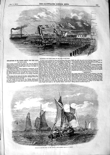 Old antique print 1847 - antique,