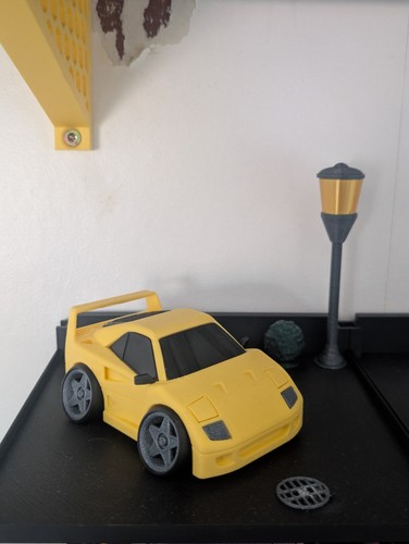 Ferrari f40 model yellow - ferrari, -yellow