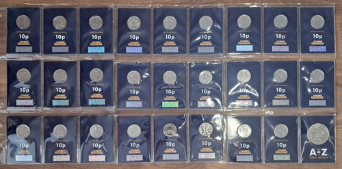 2018 alphabet 10p coins - z,