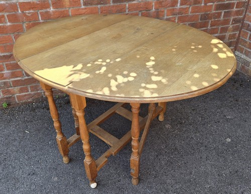 Oak gate leg - , table