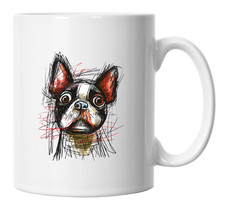 Boston Terrier Mug, Doodle