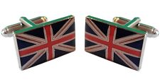 GB Flag Great Britain Union Jack Military MODS Metal Enamel British Cufflinks 