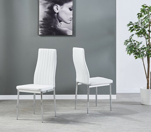 Dining chairs set - 4, white