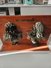 Predator 1987 Limited Edition Bust, Mounted On A Wooden Plaque