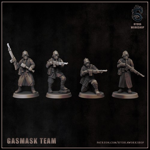 Gasmask team squad tabletop - team,