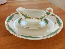 Grindley Cream Petal China Achette and Gravy Boat