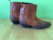 Joe Sanchez Brown Cowboy Boots Size 12.5 (30cms Sole )