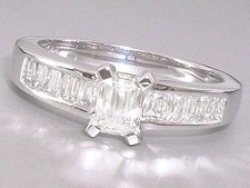 1.00ct Emerald Cut Genuine