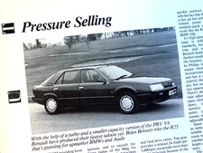 RENAULT 25 V6 TURBO 1980s - ORIGINAL CLASSIC CAR MAGAZINE ROAD TEST REVIEW