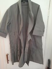 Ladies Nylon Apron Overall Wrap around style in Grey/Silver colour vintage noisy