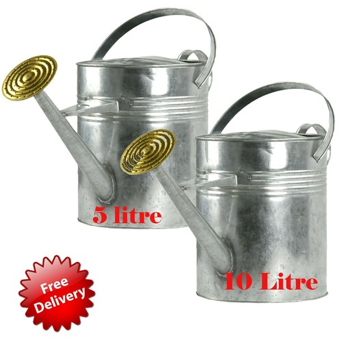 Galvanised watering can metal - watering,