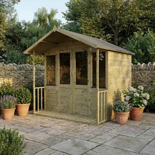 7x7 Wooden Summerhouse Garden