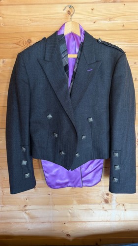 Grey wool kilt - wool, with
