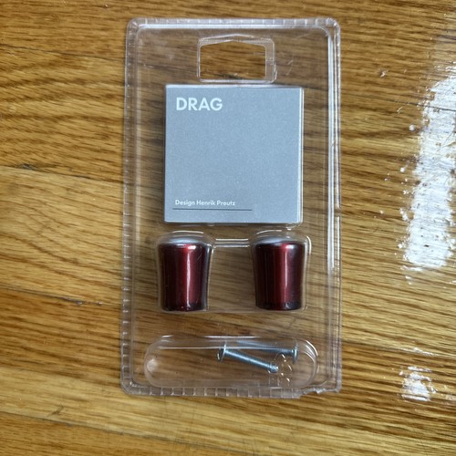 Ikea drag red cabinet knobs - red,