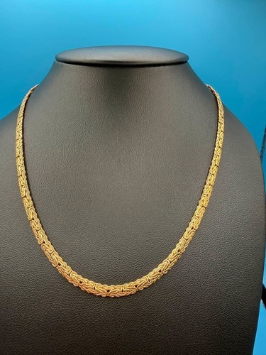 14kt gold byzantine chain - gold,