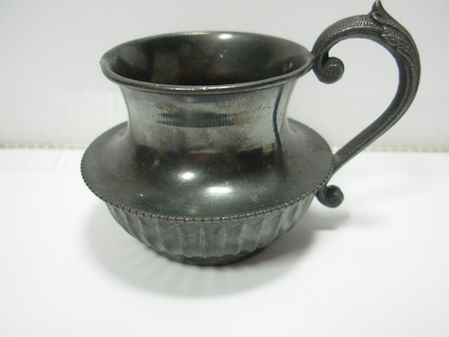 Small vintage pewter fluted - small,