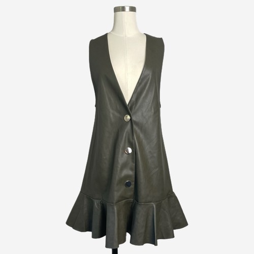 Zara nwot olive green faux - nwot,