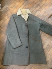 Stunning Vintage Fawn Real Sheepskin Coat Sz 42, Large Tidy Condition Unisex