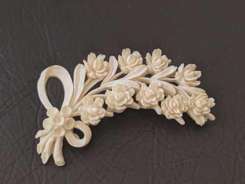 Celluloid brooch bouquet - celluloid,