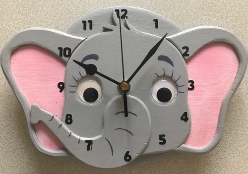 Handmade wooden wall elephant