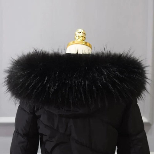 Stock fluffy faux fur hood - fluffy,