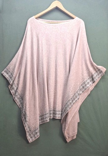 Blush pink poncho cape viscose - blush,