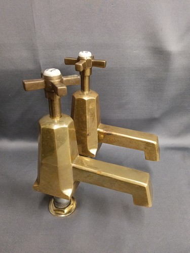 Shanks brass art deco bath - deco,