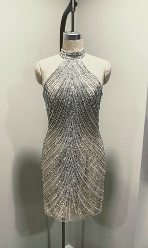 Jovani 3834 nude silver - jovani, size