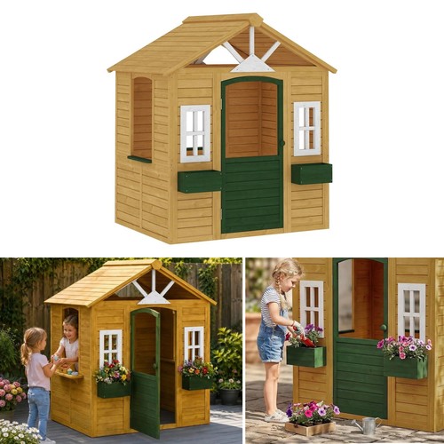 Kids wooden playhouse outdoor - kids,