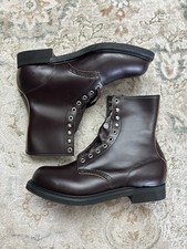 Vintage Military Jump Paratrooper Leather Combat Boots Men's 8.5 EE BRAND NEW