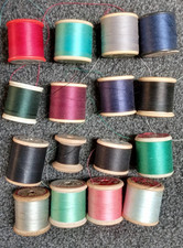 Vintage Cotton Reels x 16, Coats, Clark + Co. Sylko, Lustre, Dewhurst, Classic