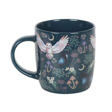 Night Flight Ceramic Mug All Over Print Mystical Owl Navy Tea Coffee Cup 320ml