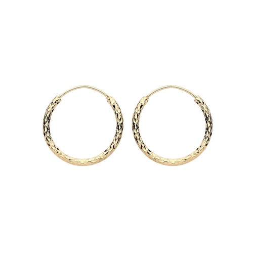 9ct gold silver 16mm - 9ct,